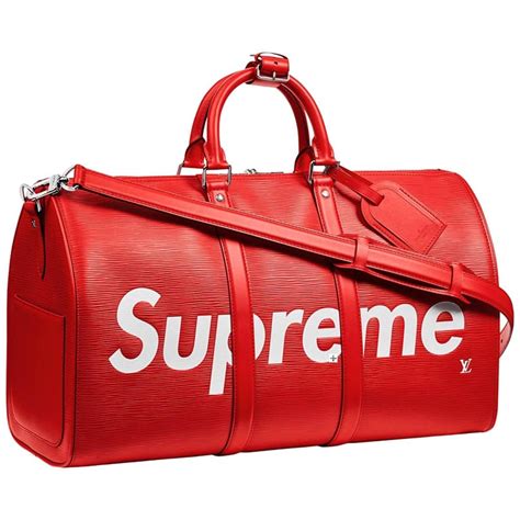 supreme louis vuitton red bag